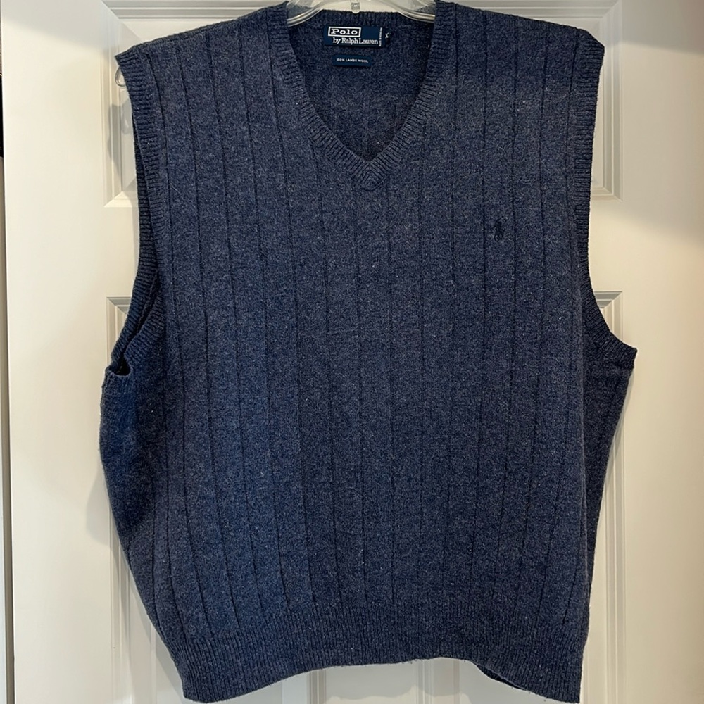 POLO by Ralph Lauren men’s XXL 100% lambs wool sweater vest - Picture 1 of 5